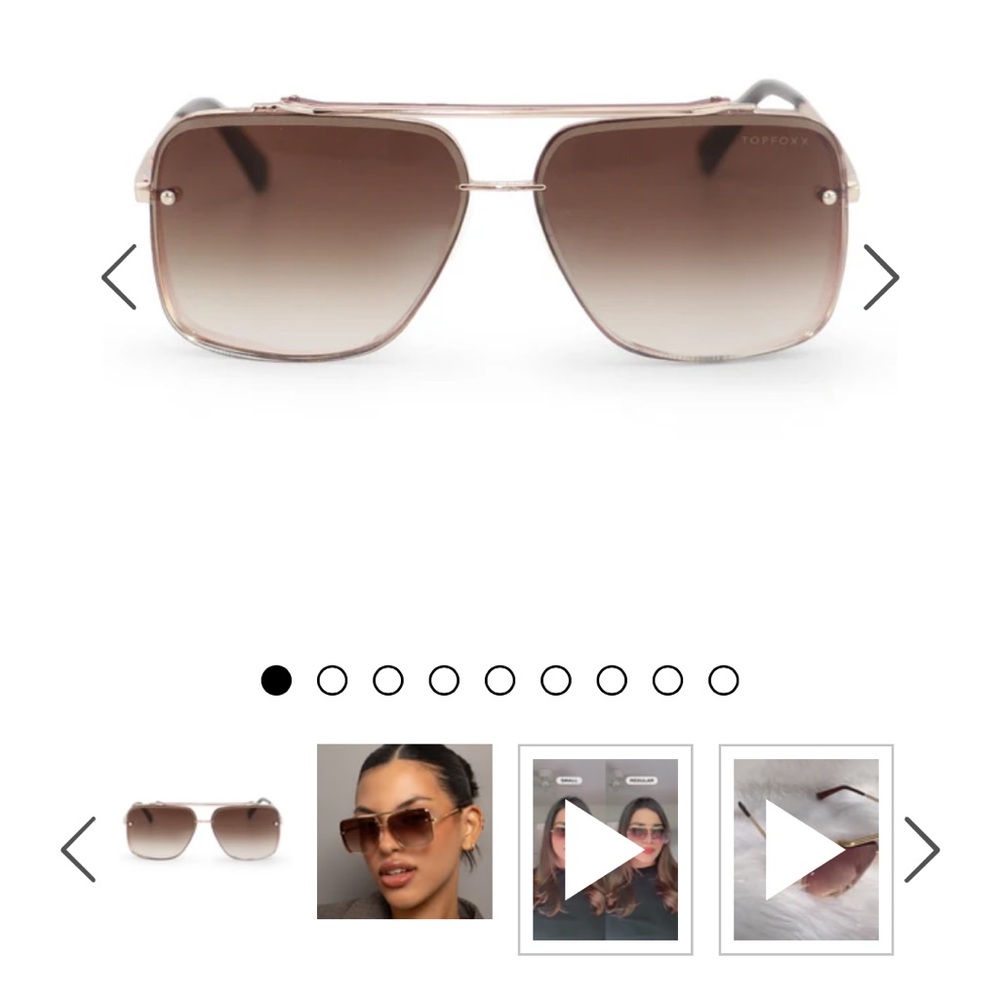 Topfoxx Brown Gradient Sunglasses